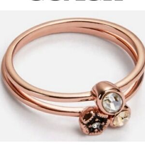 COACH MINI TEA ROSE RING SET